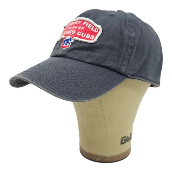 47 Brand Wrigley Field Chicago Cubs Patch Strapback Cap Trucker MLB Baseball Hat - Picture 2 of 14